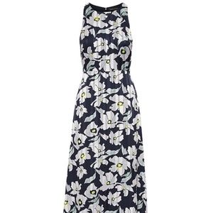 Banana Republic Floral Seamed Fit Flare Maxi Dress